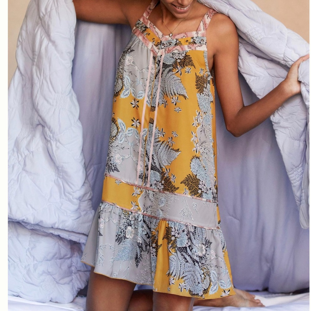 Anthropologie Mini Straight down Dress